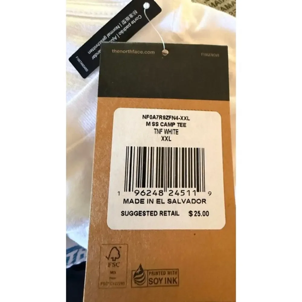 The North Face Camp Tee White Graphic T-Shirt XXL NWT
